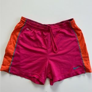 Nike dri-fit E4 knit women’s soccer shorts orange/pink/teal